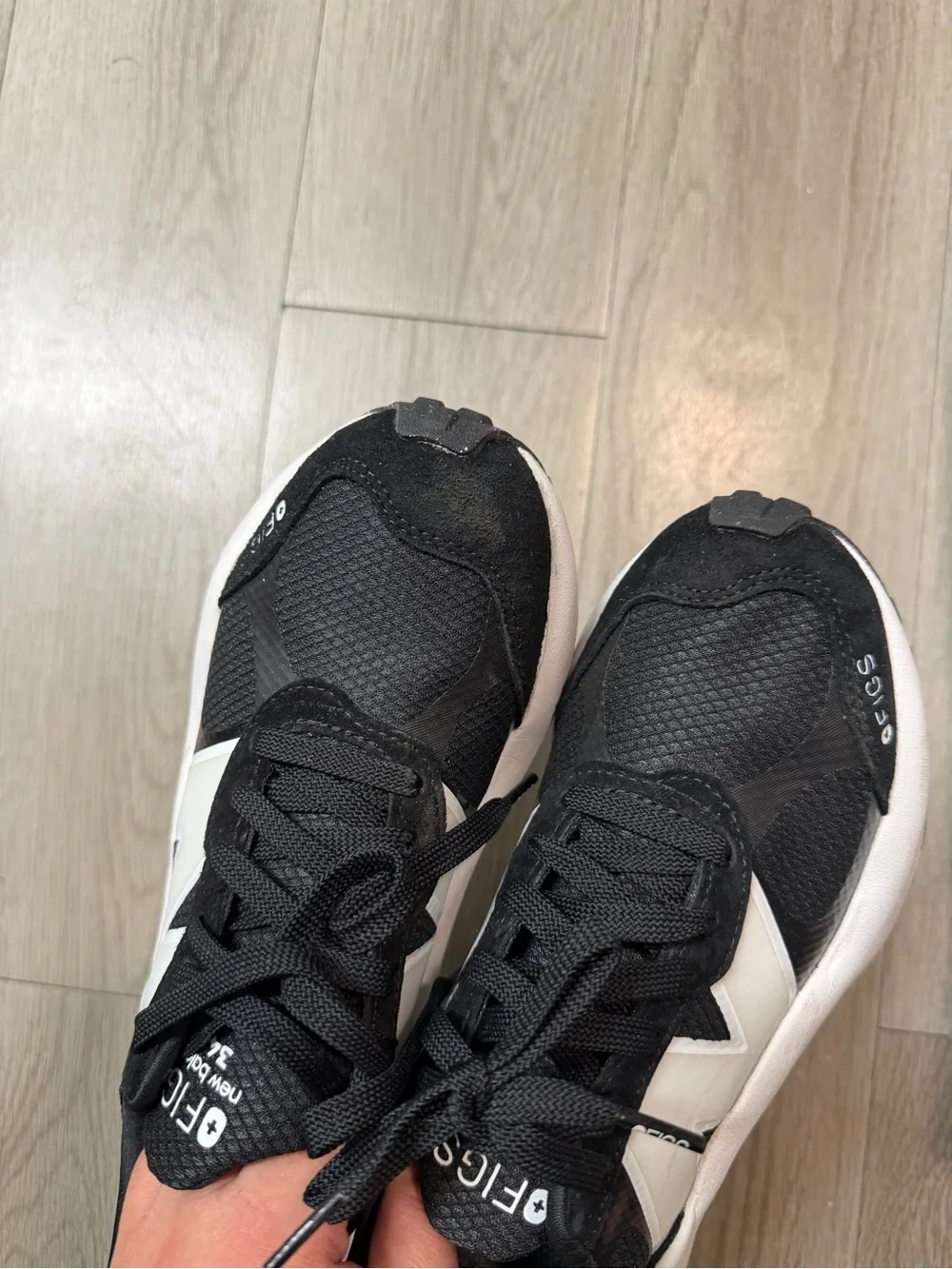 New Balance FIGS Black and White Women’s Sneakers